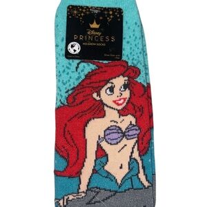 Disney Ariel No-Show Socks in Turquoise, Red & Purple